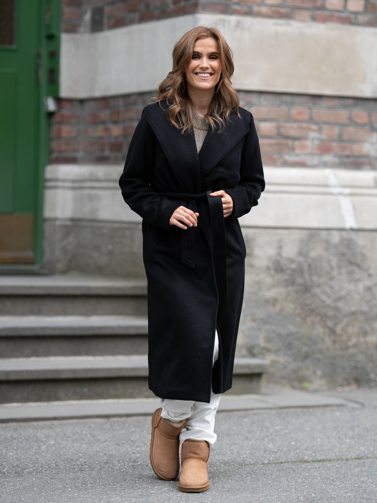 Selected Femme Rosa Wool Coat Black