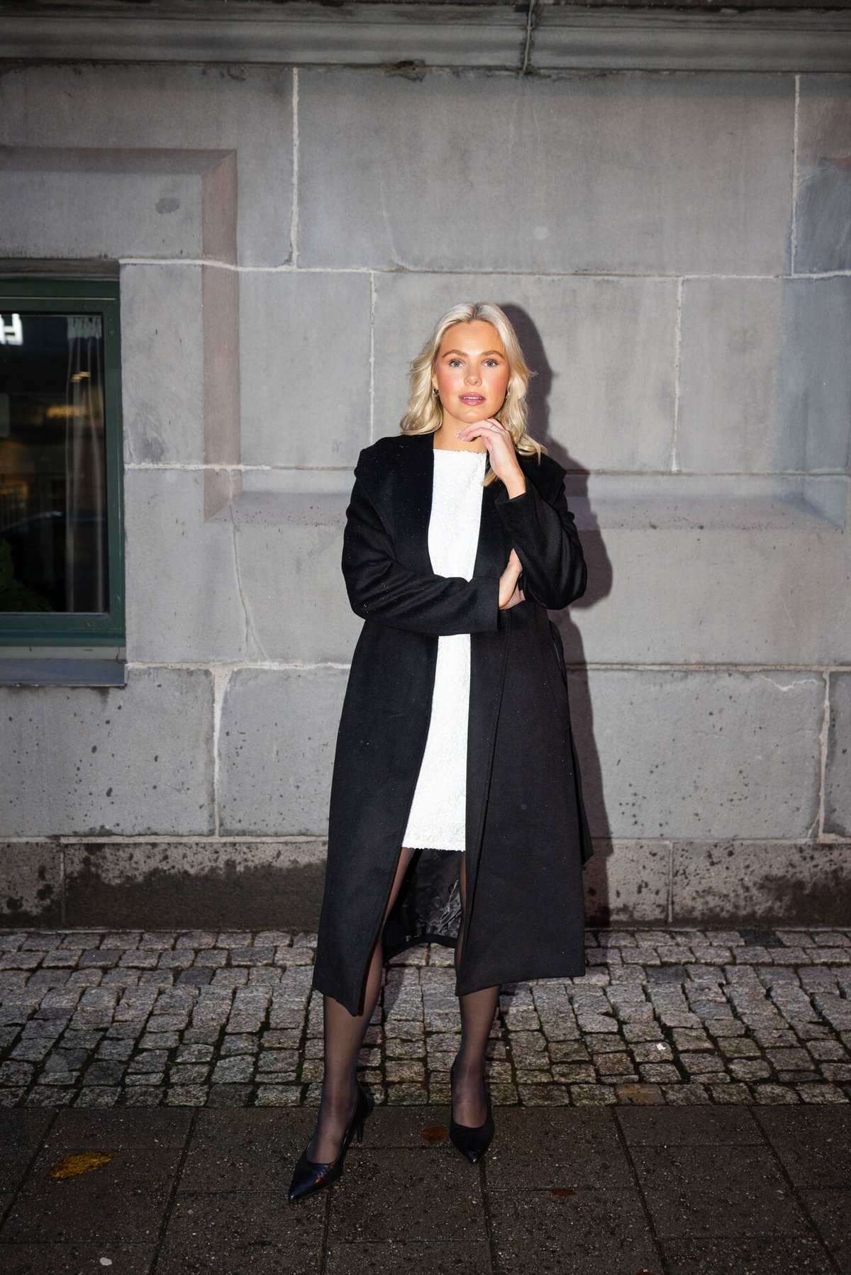 Selected Femme Rosa Wool Coat Black