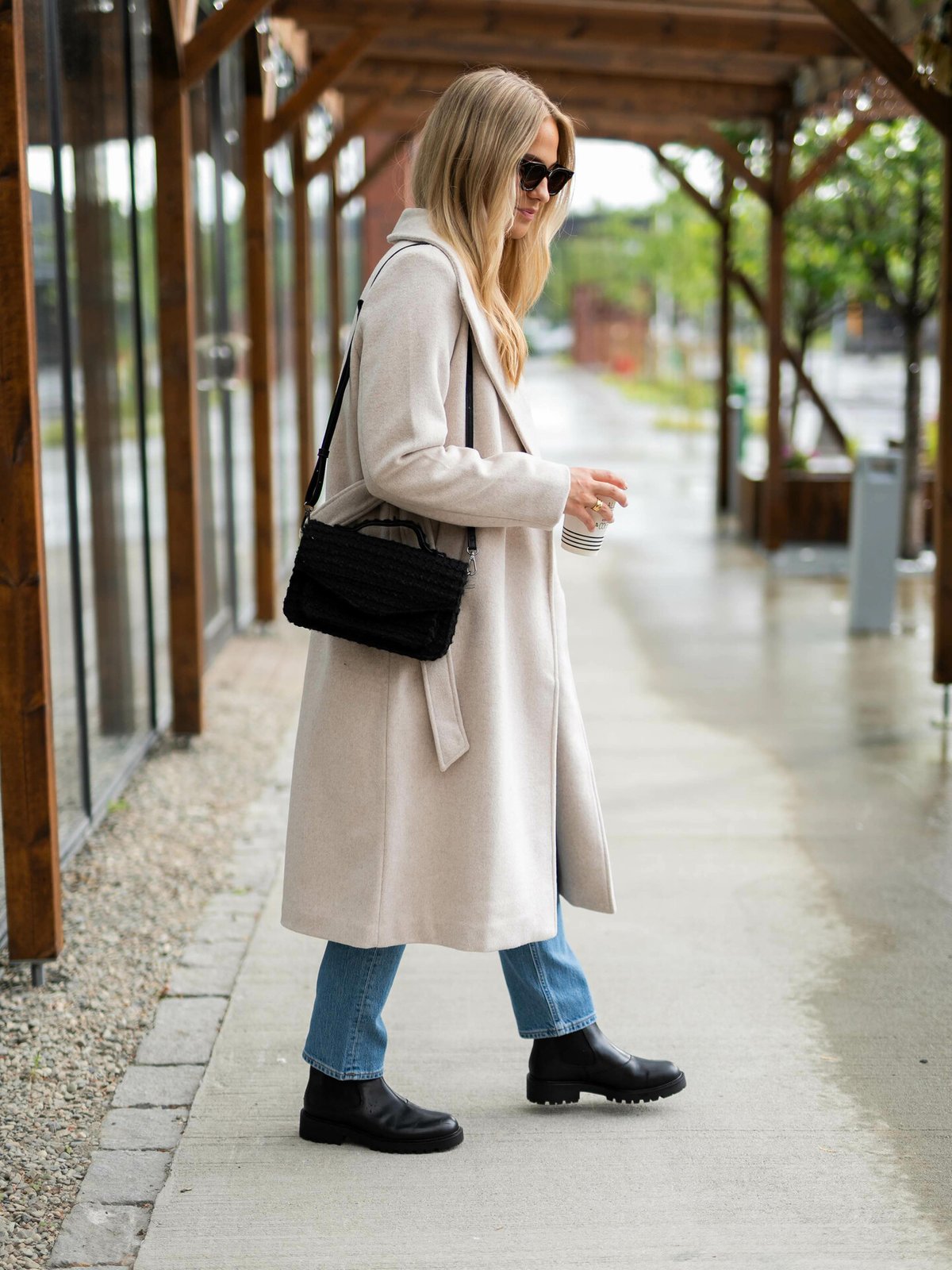 Selected Femme Rosa Wool Coat Sandshell