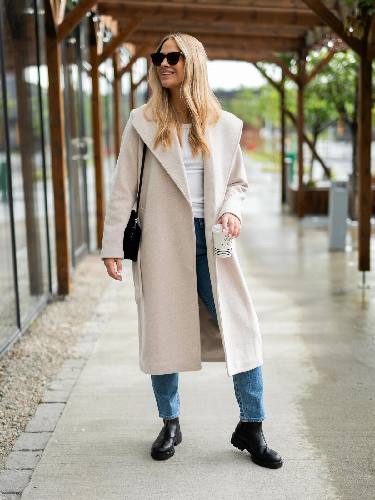 Selected Femme Rosa Wool Coat Sandshell