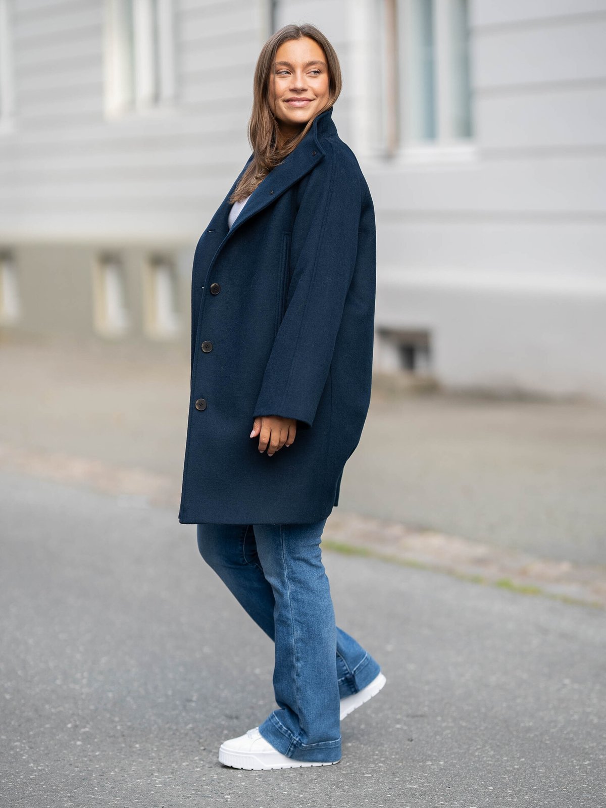 Selected Femme Vinni Wool Coat Dark Sapphire