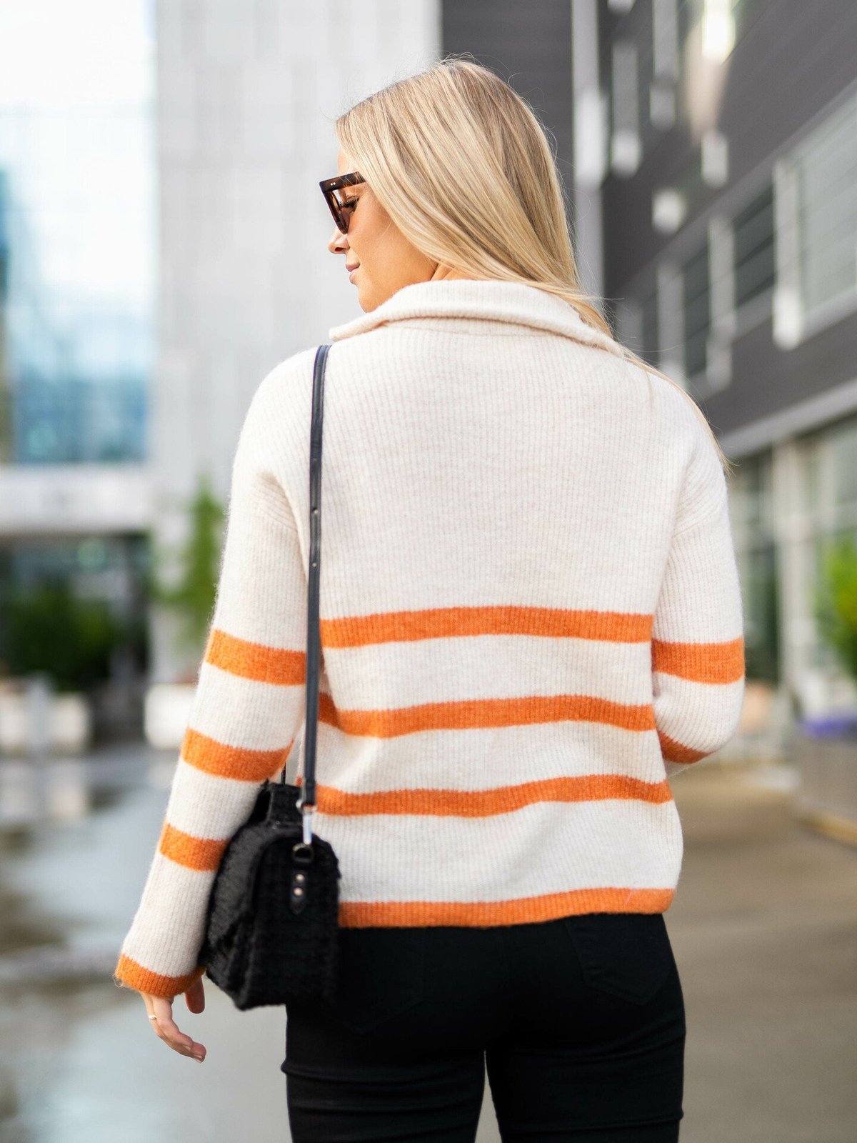 Selected Femme Maline Long Sleeve Knit Half Zip Birch Marmalade