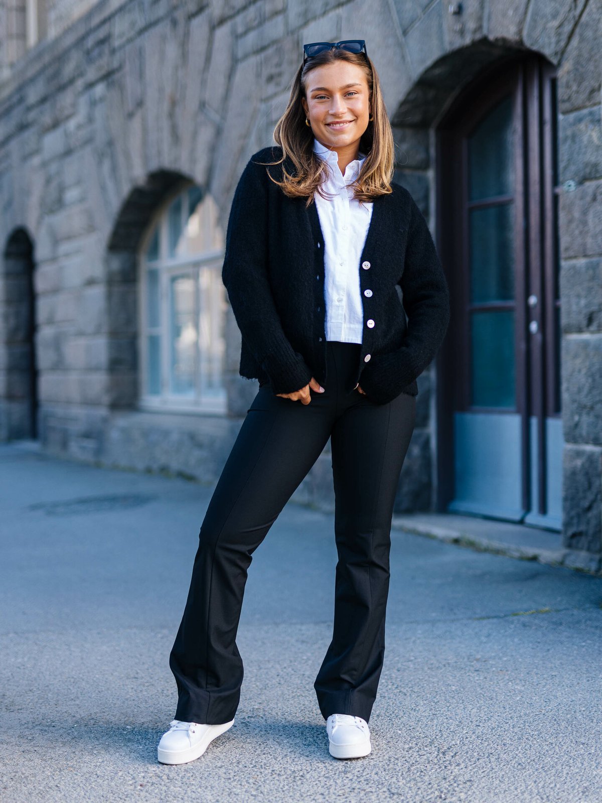 Selected Femme Astha Long Sleeve Cropped Boxy Shirt Bright White