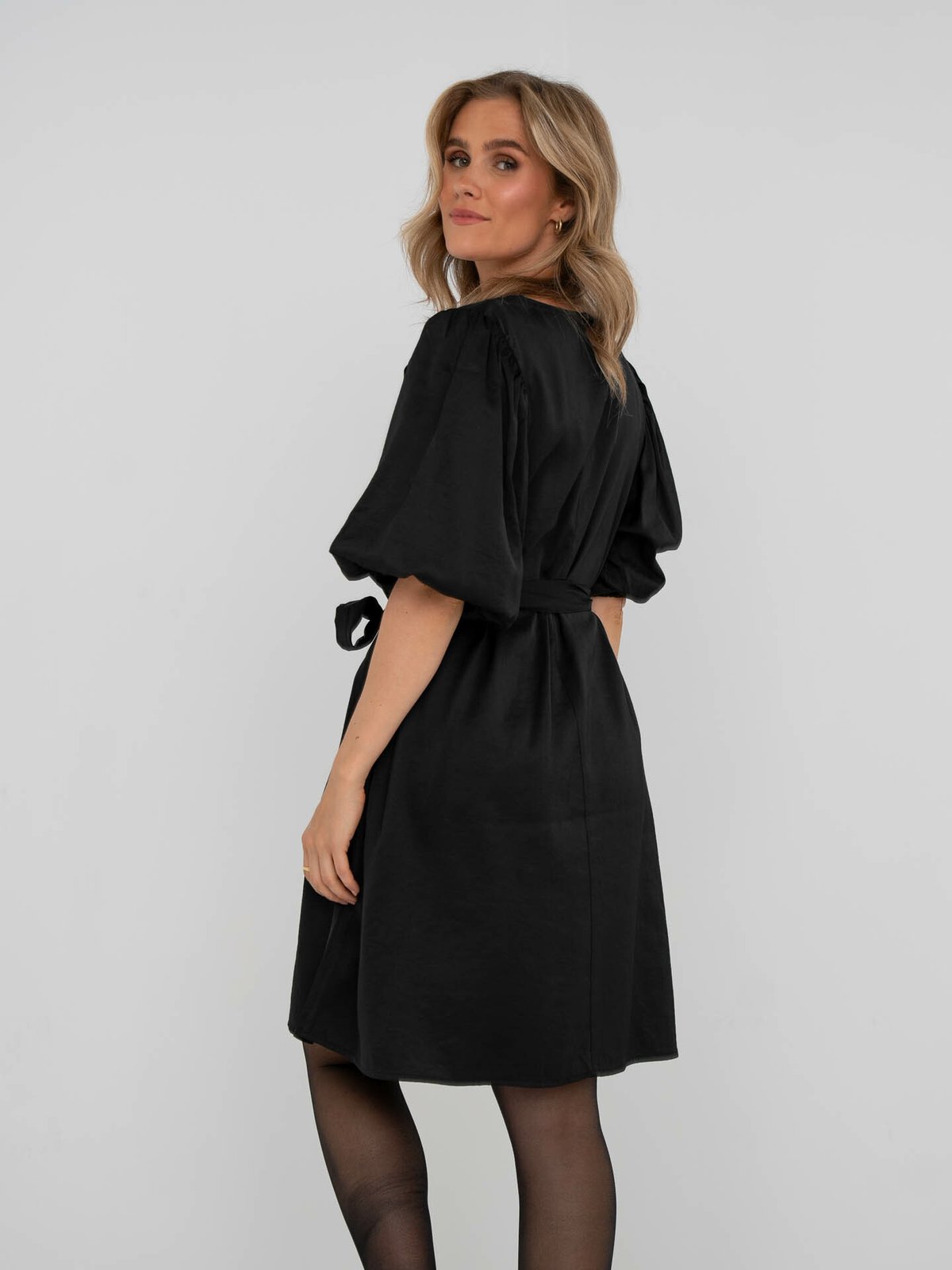 Selected Femme Reya 3/4 Dress Black