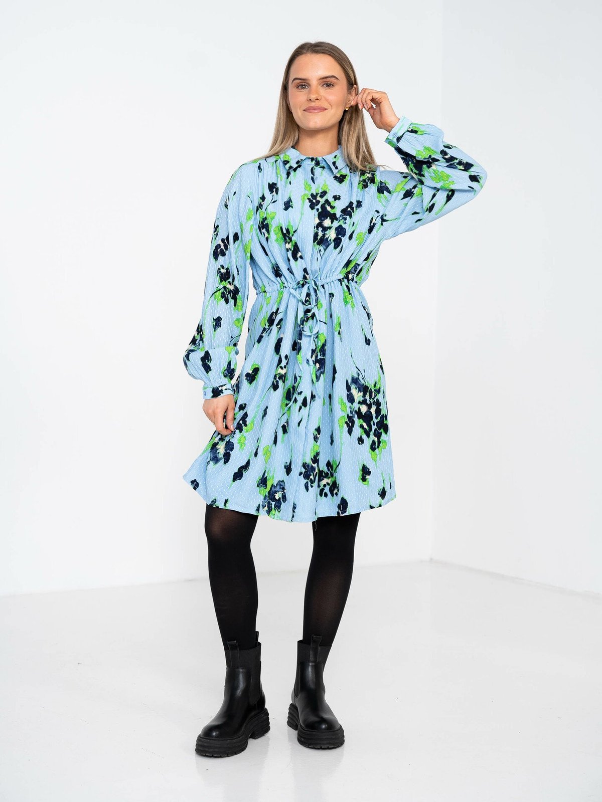 Selected Femme Irene Long Sleeve All Over Print Short Dress Flerfarget