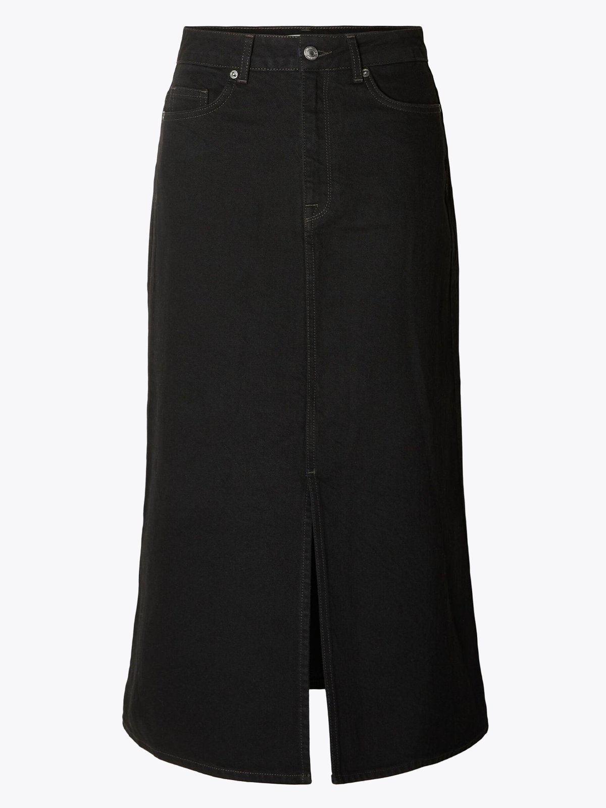 Selected Femme Krista Gerda High Waist Max Skirt Black