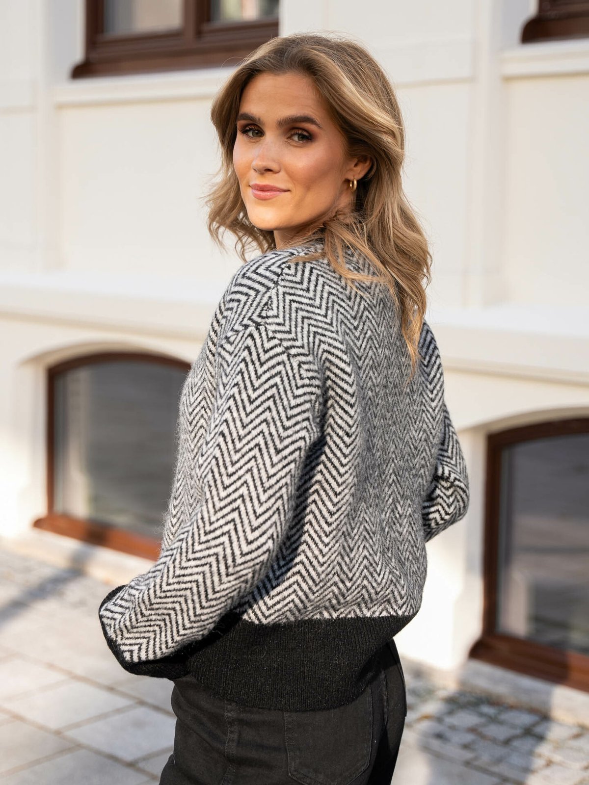 Selected Femme Heri Short Knit Cardigan Black LGM