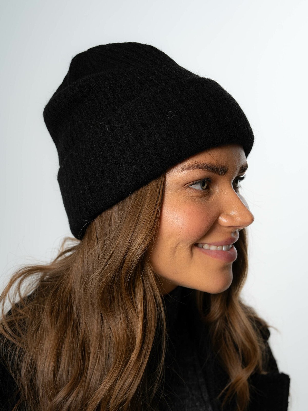 Selected Femme Maline Knit Beanie Black