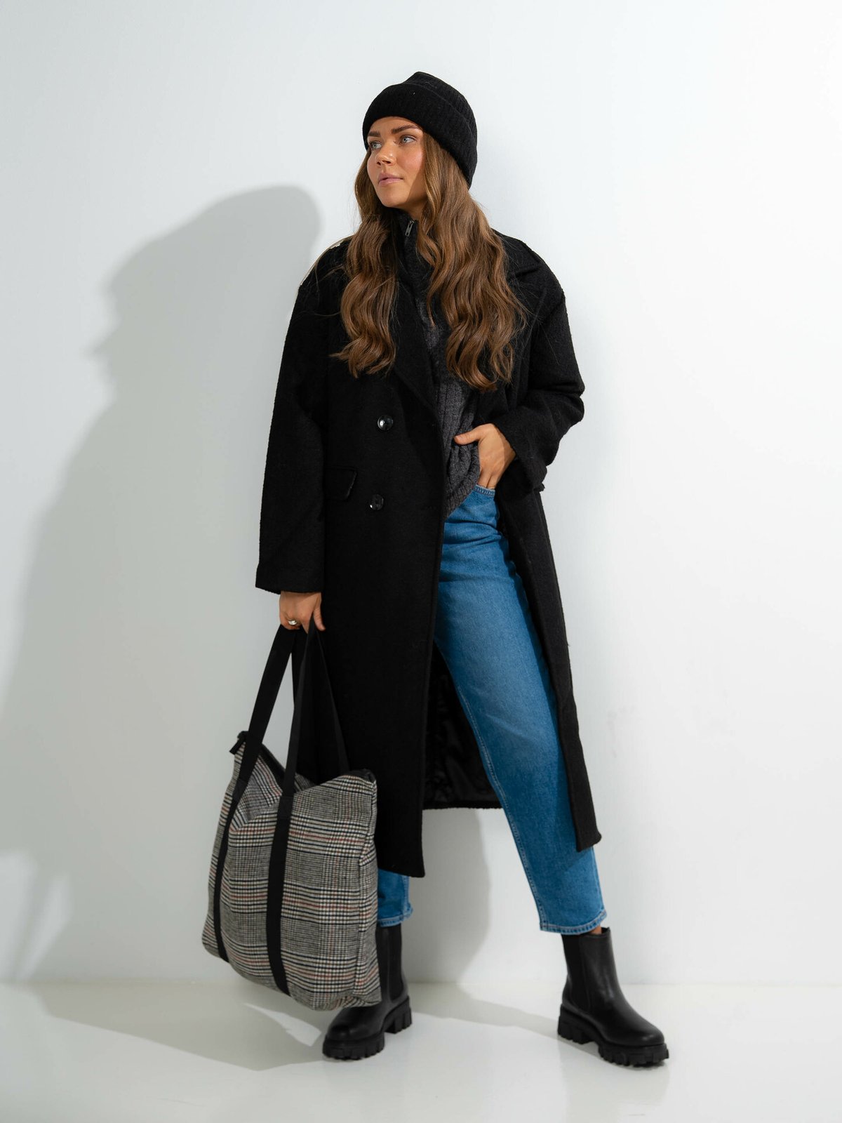 Selected Femme Maline Knit Beanie Black