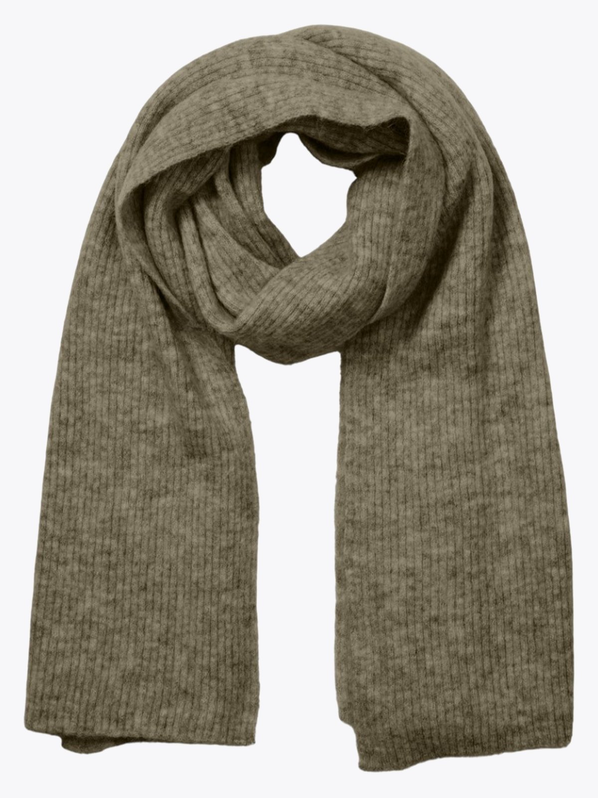 Selected Femme Maline Knit Scarf Dusky Green