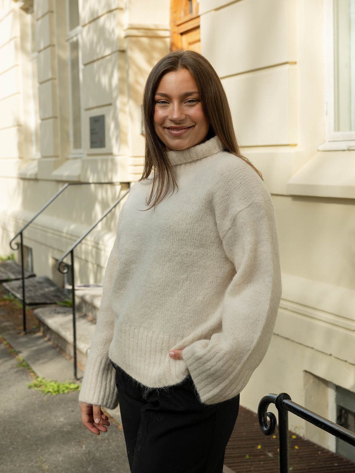 Selected Femme Gabriella Long Sleeve Knit High Neck Birch