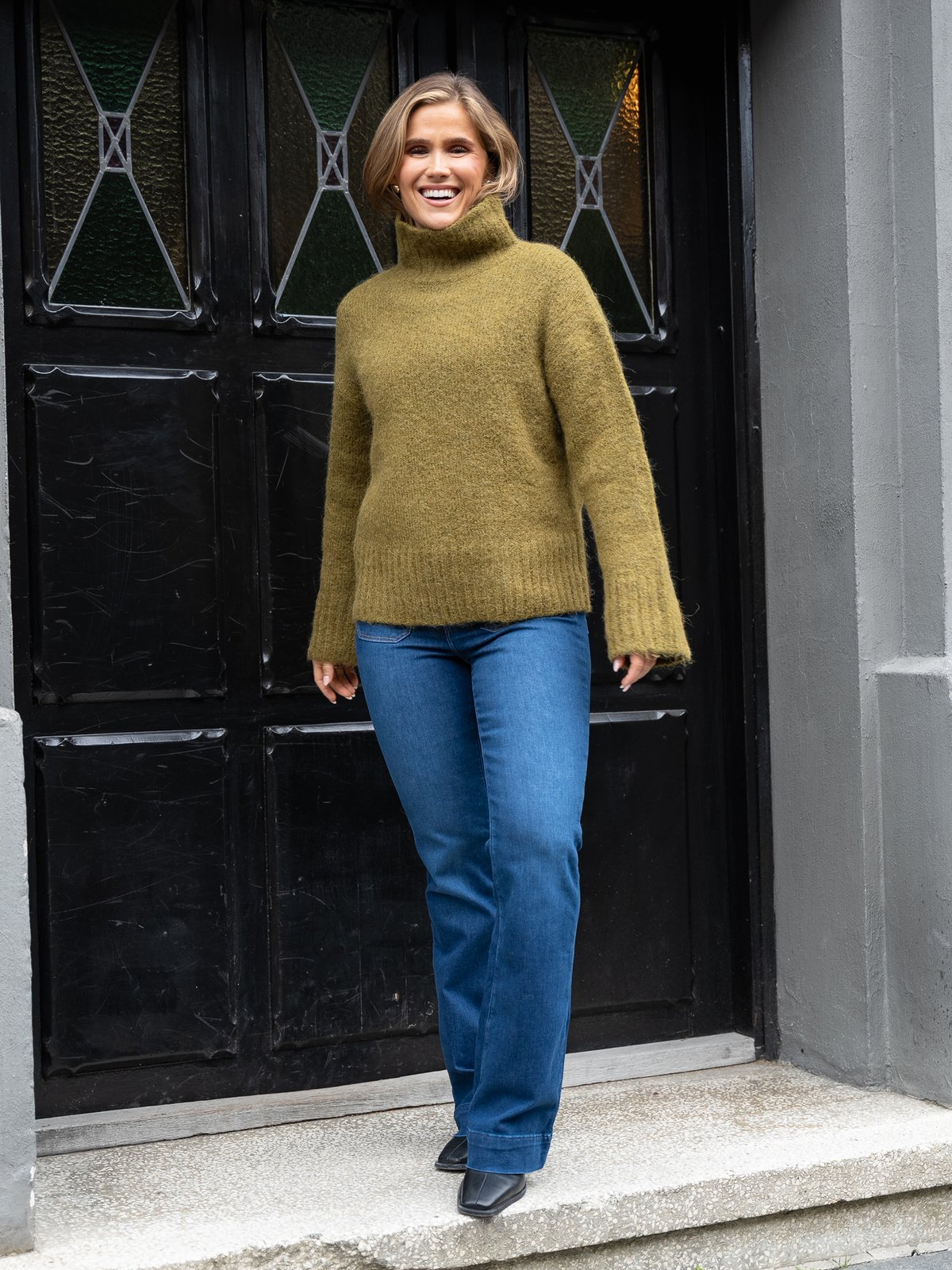 Selected Femme Gabriella Long Sleeve Knit High Neck Fir Green