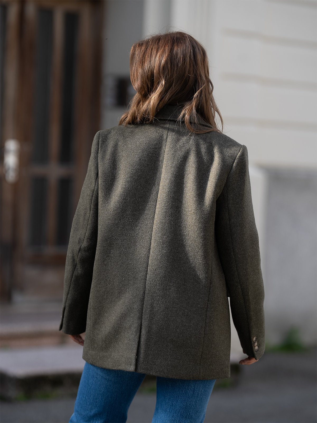 Selected Femme Sasja Wool Blazer Kalamata melange