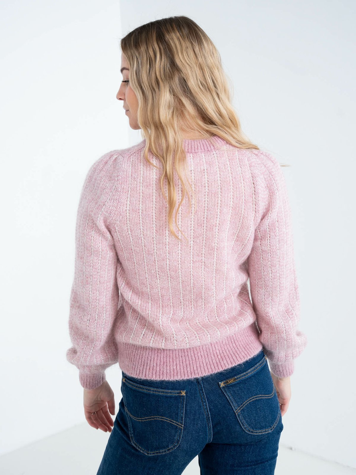 Selected Femme Mejse Long Sleeve Knit O-Neck Pink Nectar