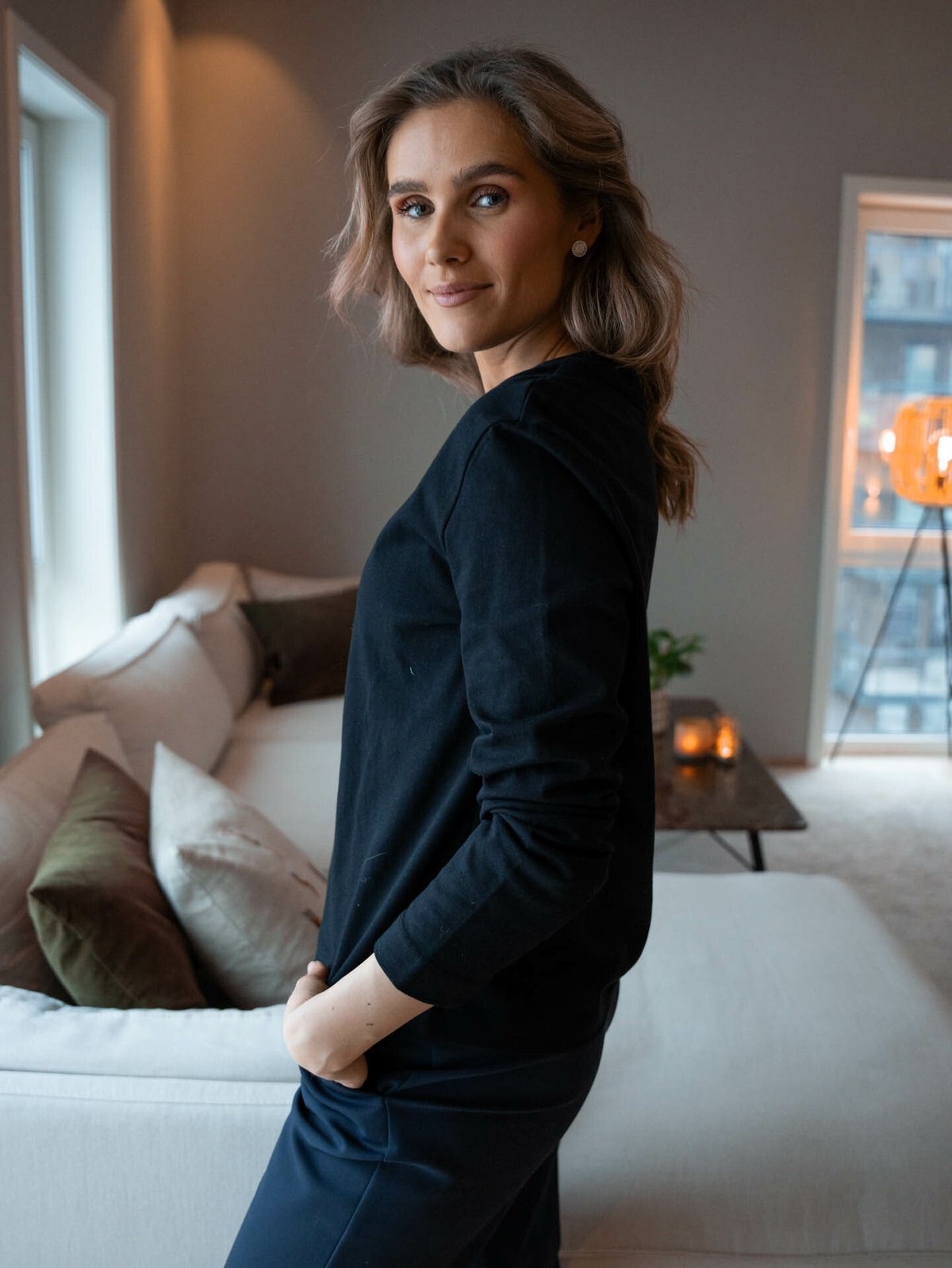 Selected Femme Essential Long Sleeve Boxy Tee Black