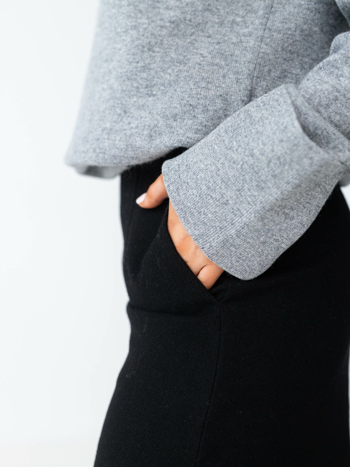 Selected Femme Mercy-Ula High Waisted Mini Wool Skirt Black