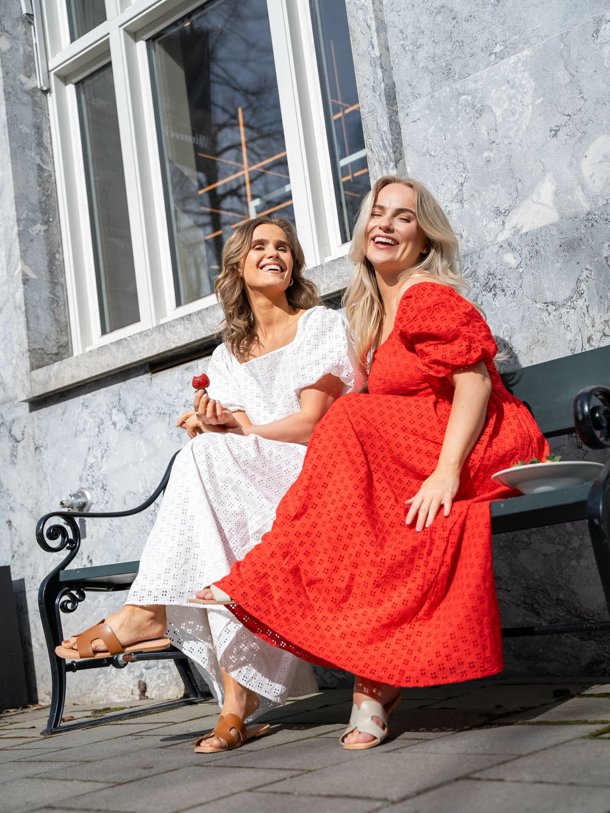 Selected Femme Anelli 3/4 On Off Ankle Dress Snow White