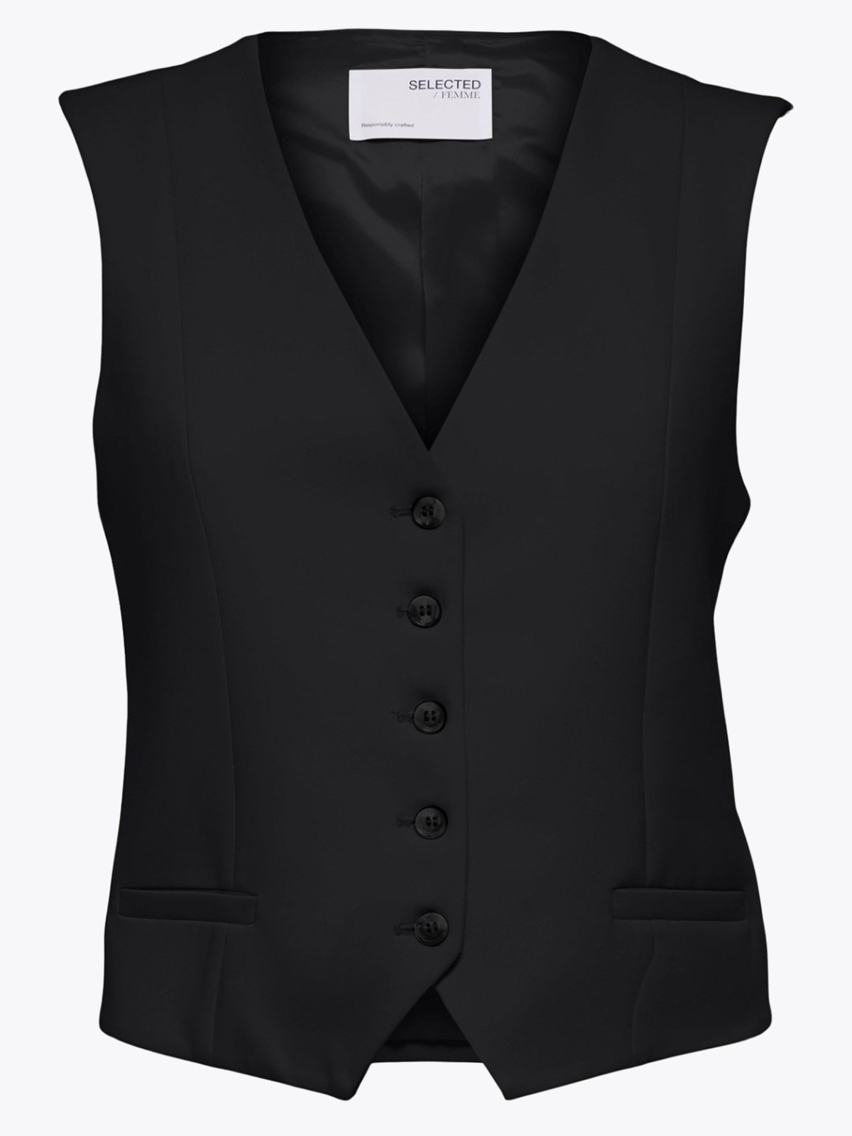 Selected Femme Rita Vest Black