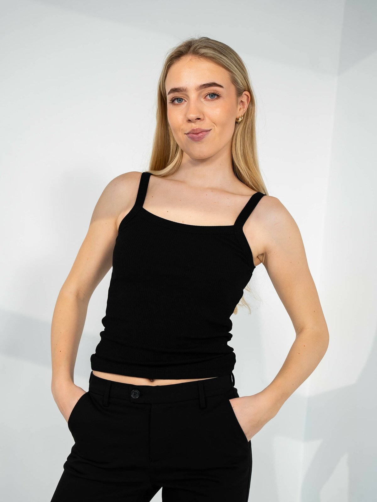 Selected Femme Celica Anna Strap Tank Top Black