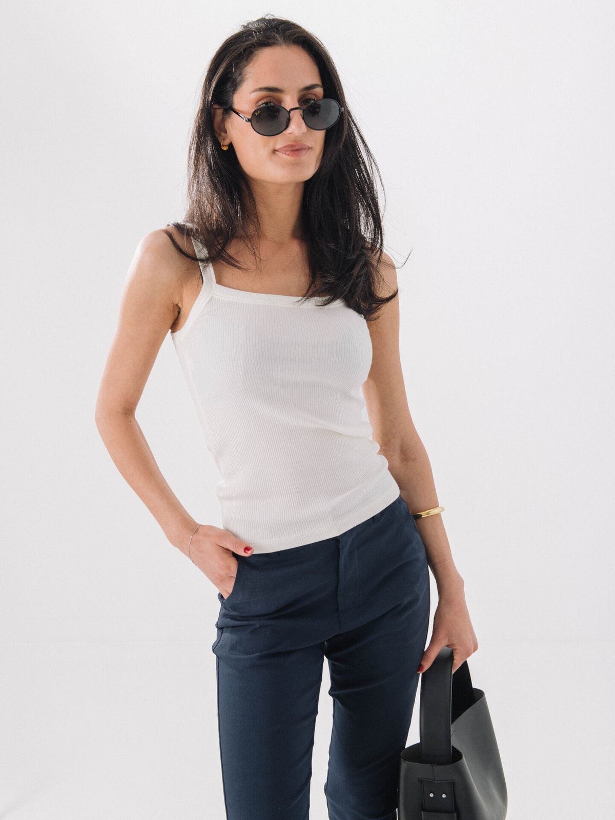 Selected Femme Celica Anna Strap Tank Top Snow White