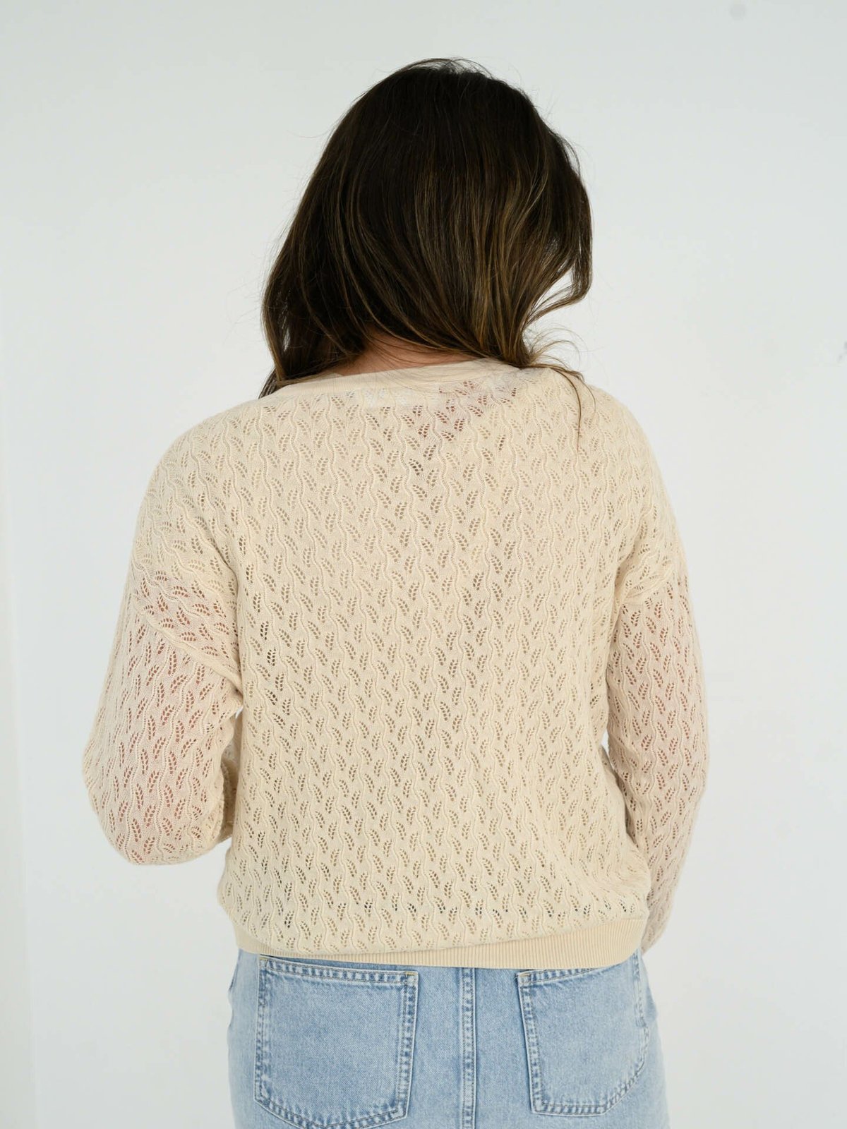 Selected Femme Agny Long Sleeve Knit Cardigan Brich