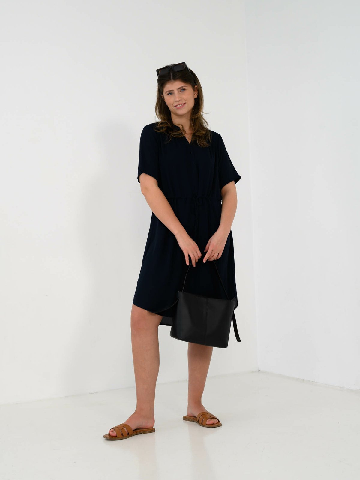 Selected Femme Damina SS Dress Dark Sapphire