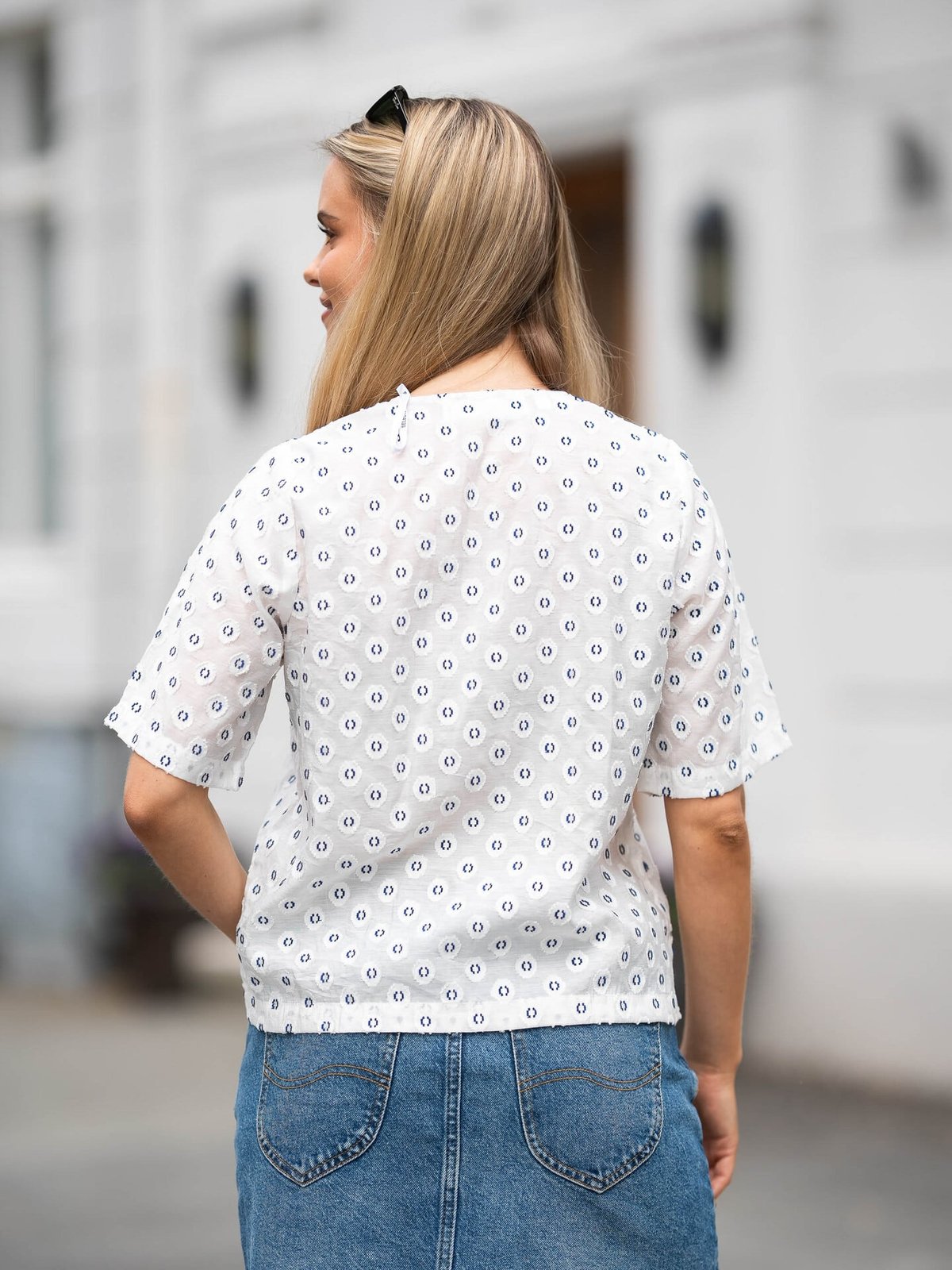 Selected Femme Zura Short Sleeve Top Snow White