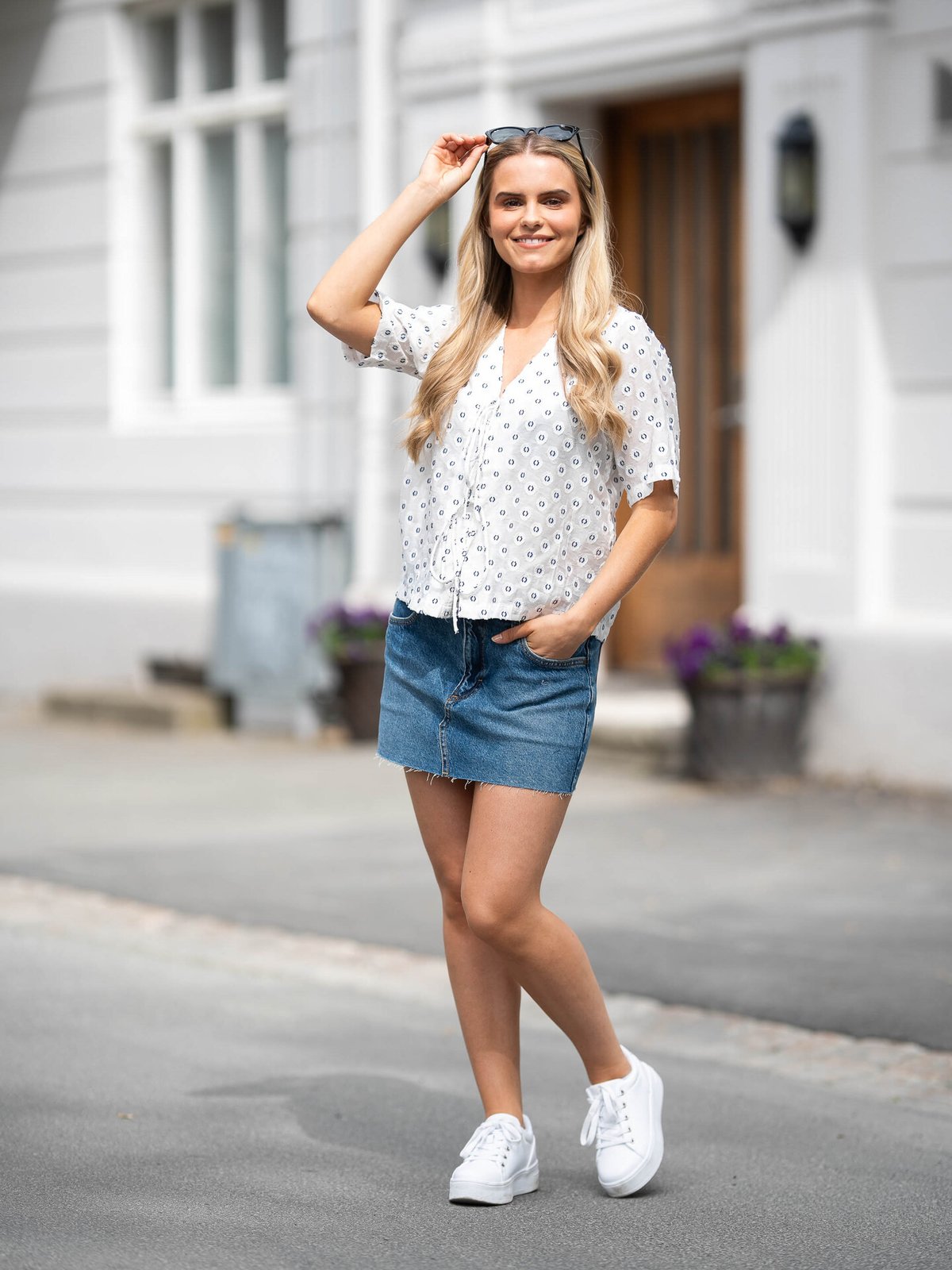 Selected Femme Zura Short Sleeve Top Snow White