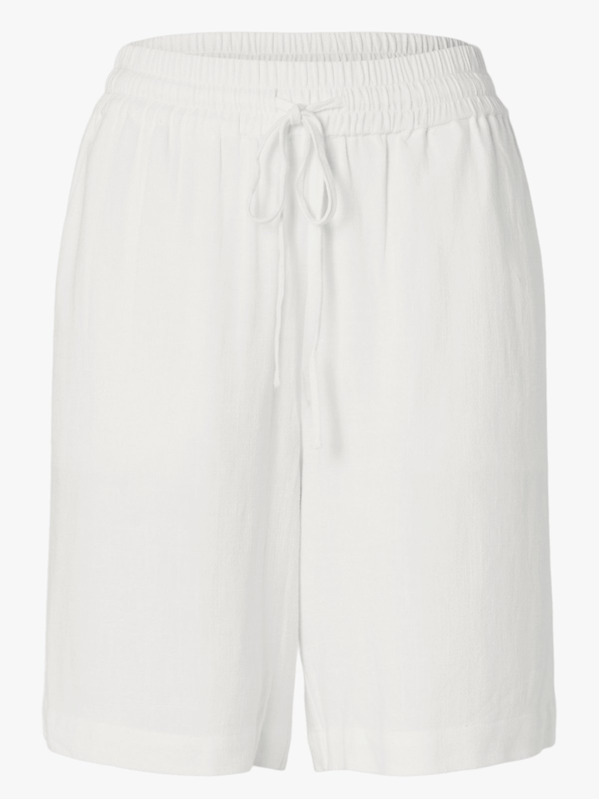 Selected Femme Viva Mid Waist Sun Shorts Snow White