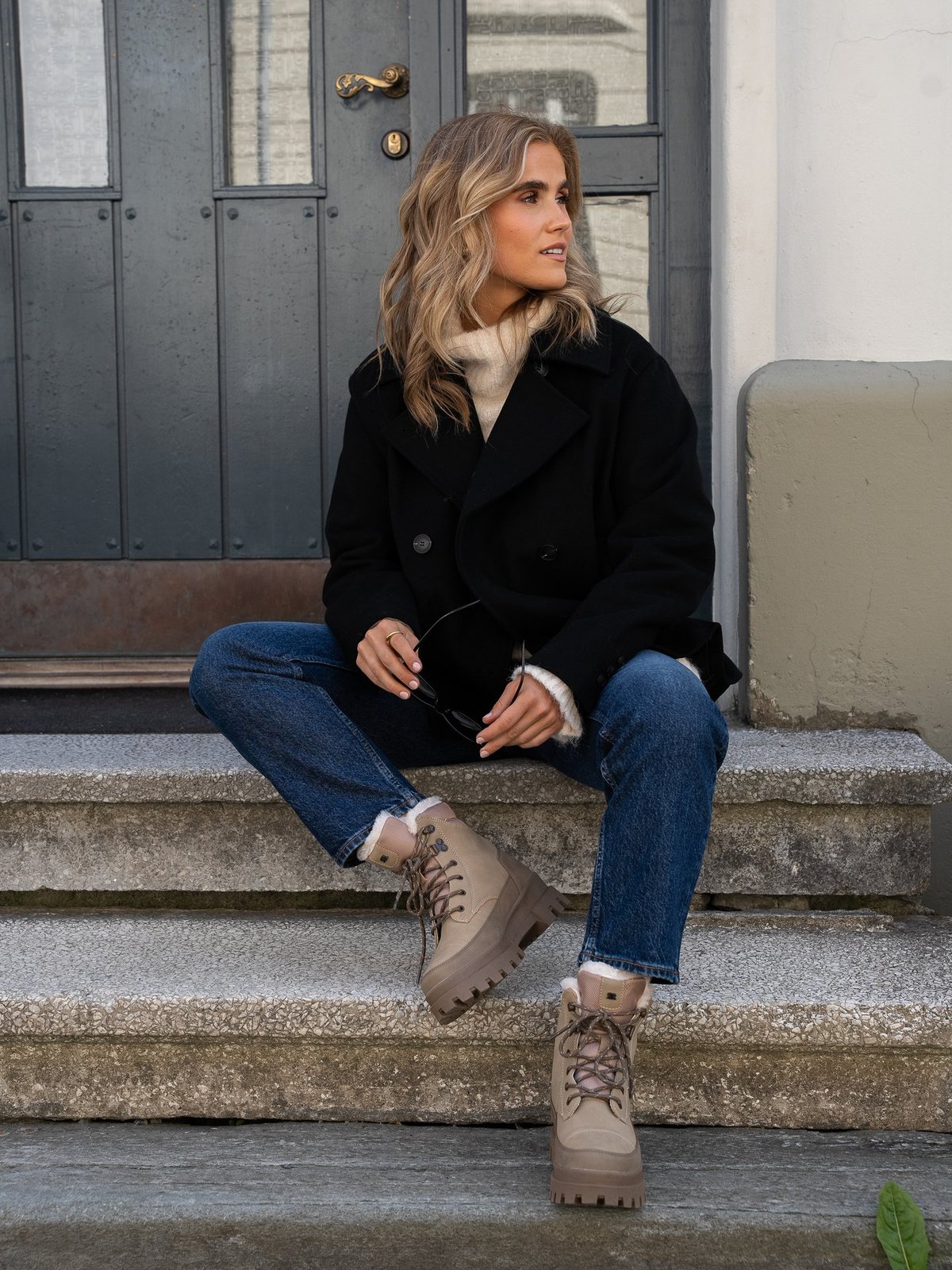 Selected Femme Alma Short Wool Jacket Black