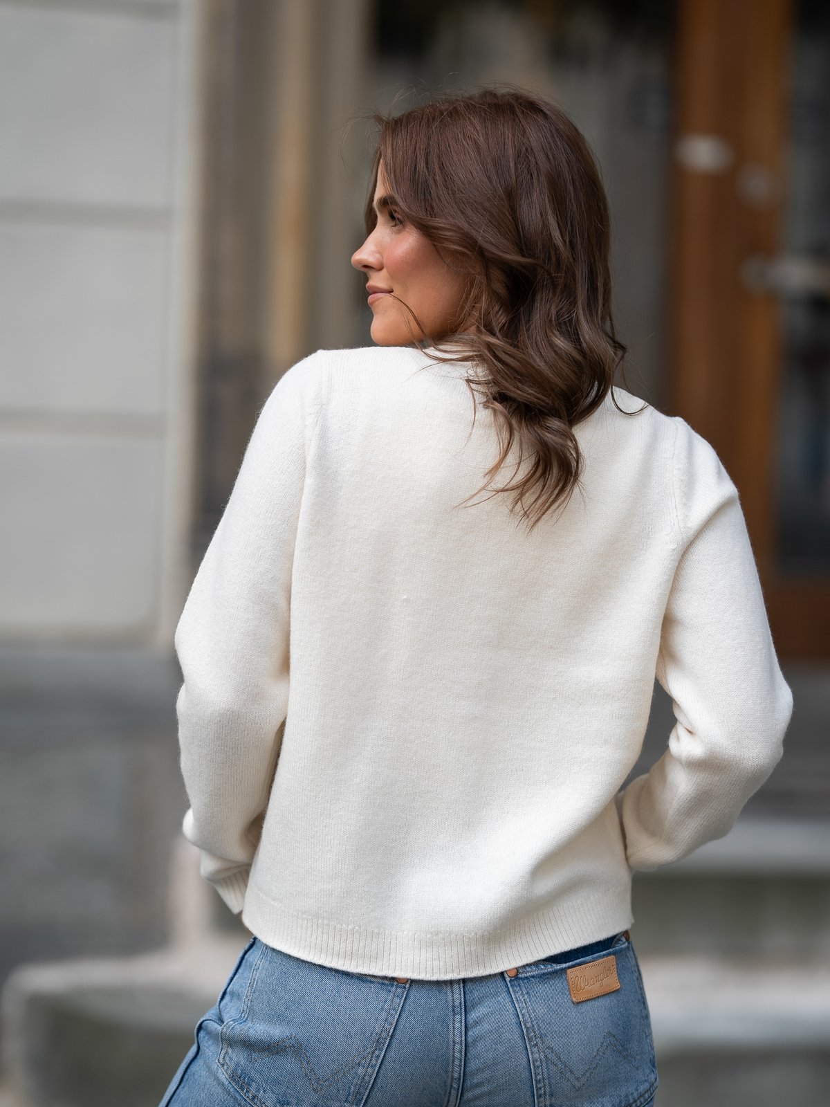 Selected Femme Ana Long Sleeve Knit Cardigan Birch