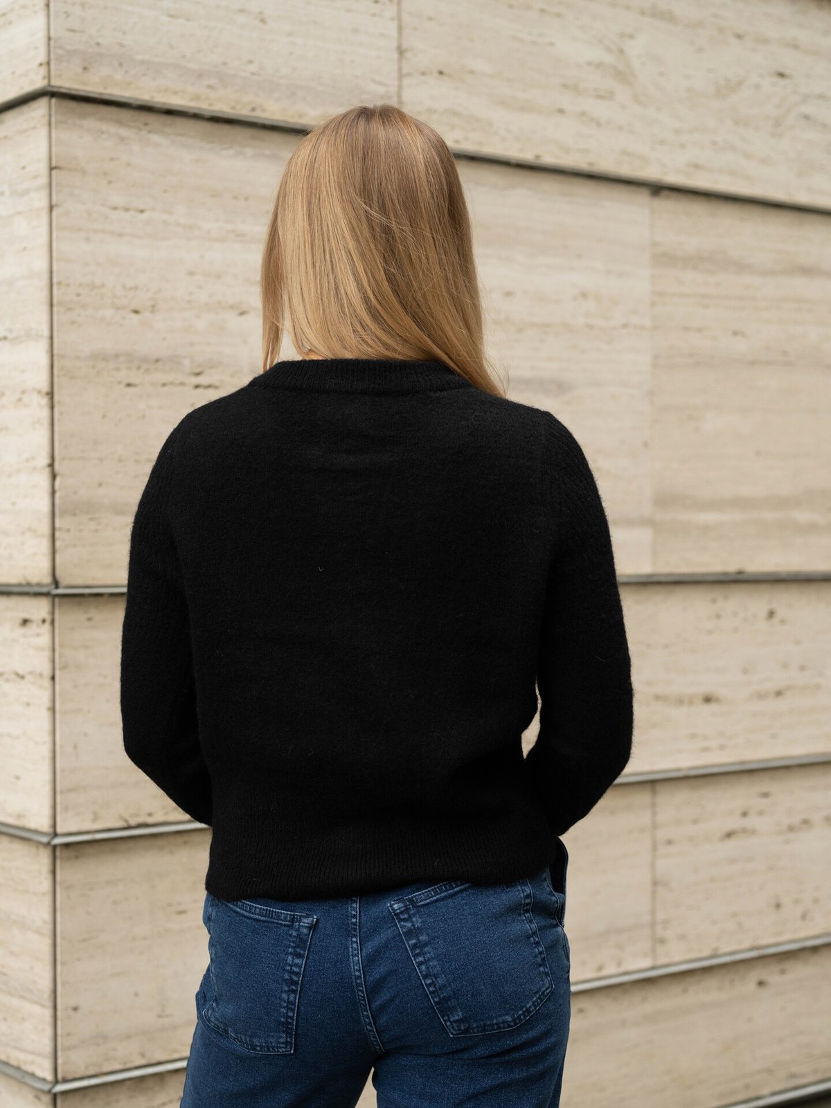 Selected Femme Sia Ras Long Sleeve Knit Cardigan Black