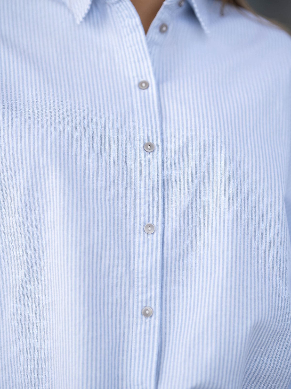 Selected Femme Nova Long Sleeve Oxford Shirt White / Blue