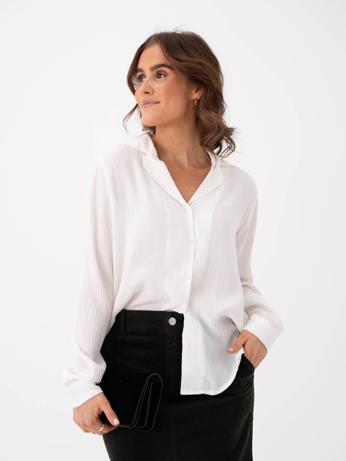 Selected Femme Kamma Long Sleeve Shirt Snow White