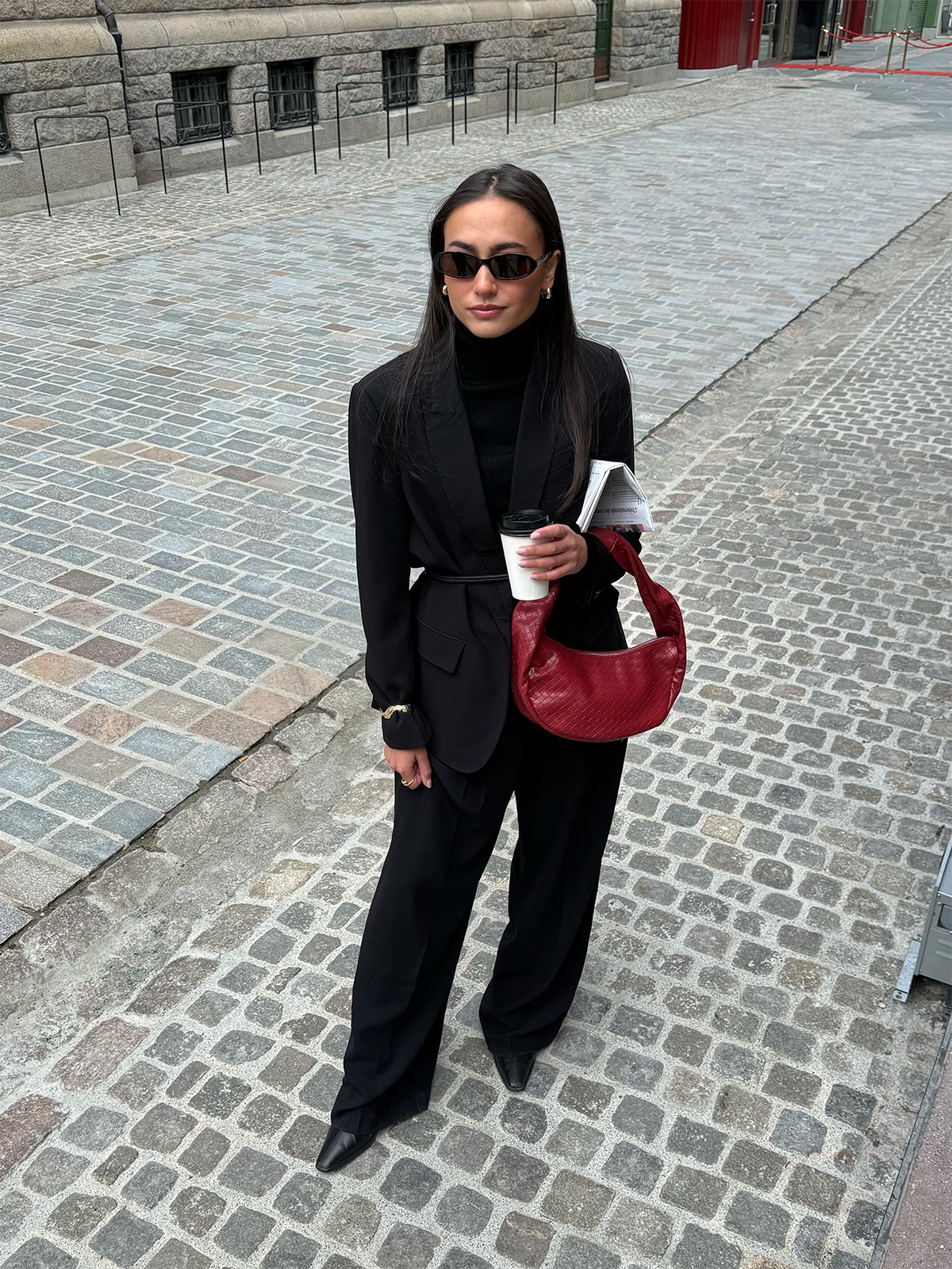 Selected Femme Mai Leather Belt Black