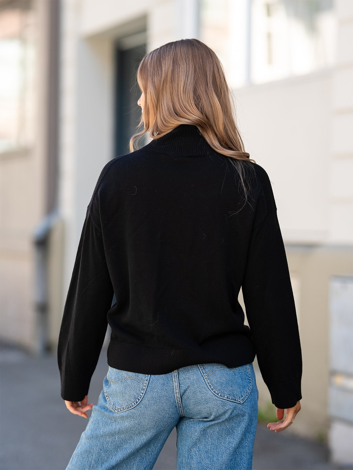 Selected Femme Hella Long Sleeve Knit High Neck Black