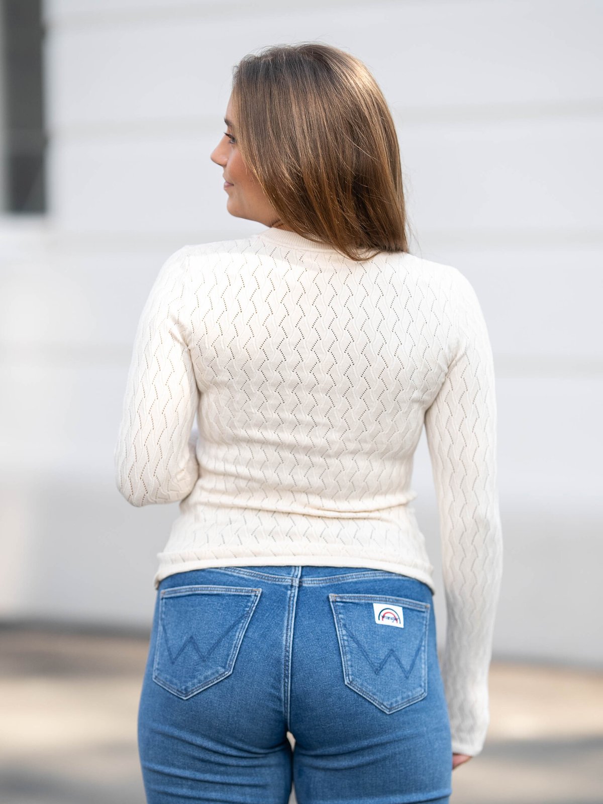 Selected Femme Cabala Long Sleeve Knit O-Neck Birch