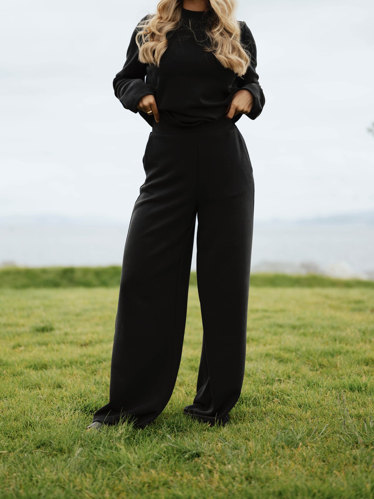 Selected Femme Tenny-Blue High Waist Pant Black