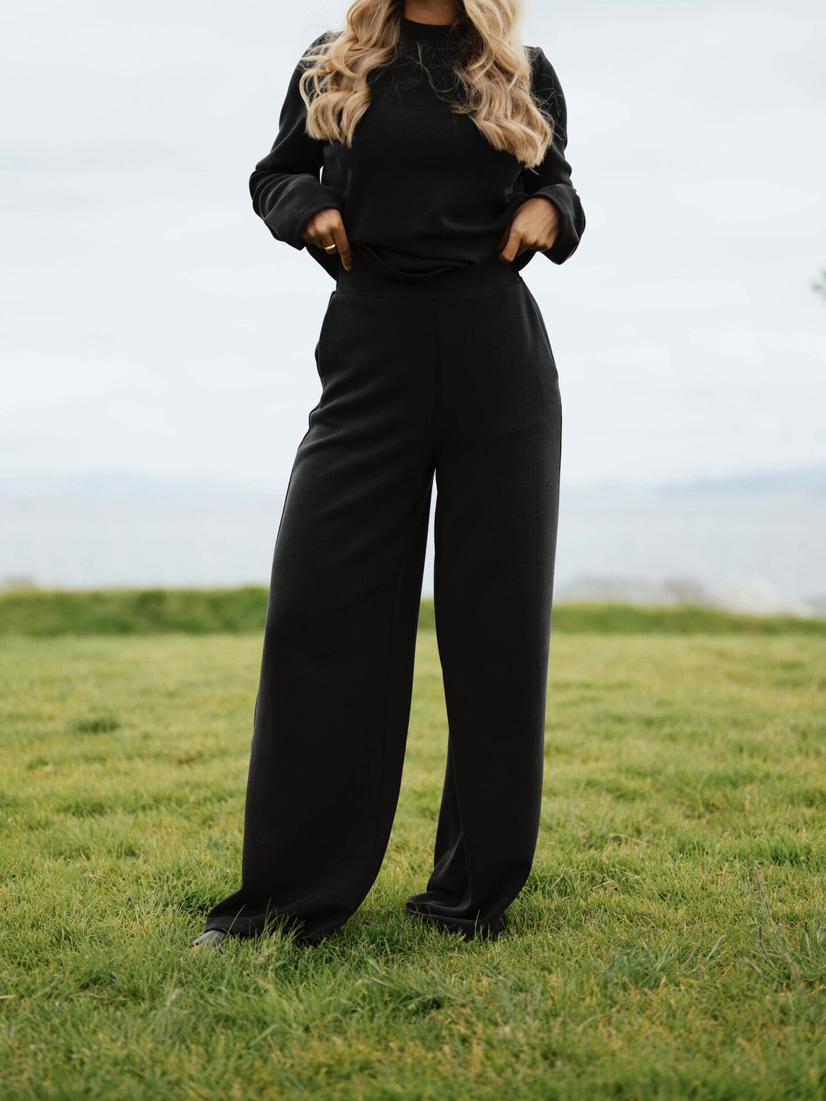 Selected Femme Tenny-Blue High Waist Pant Black