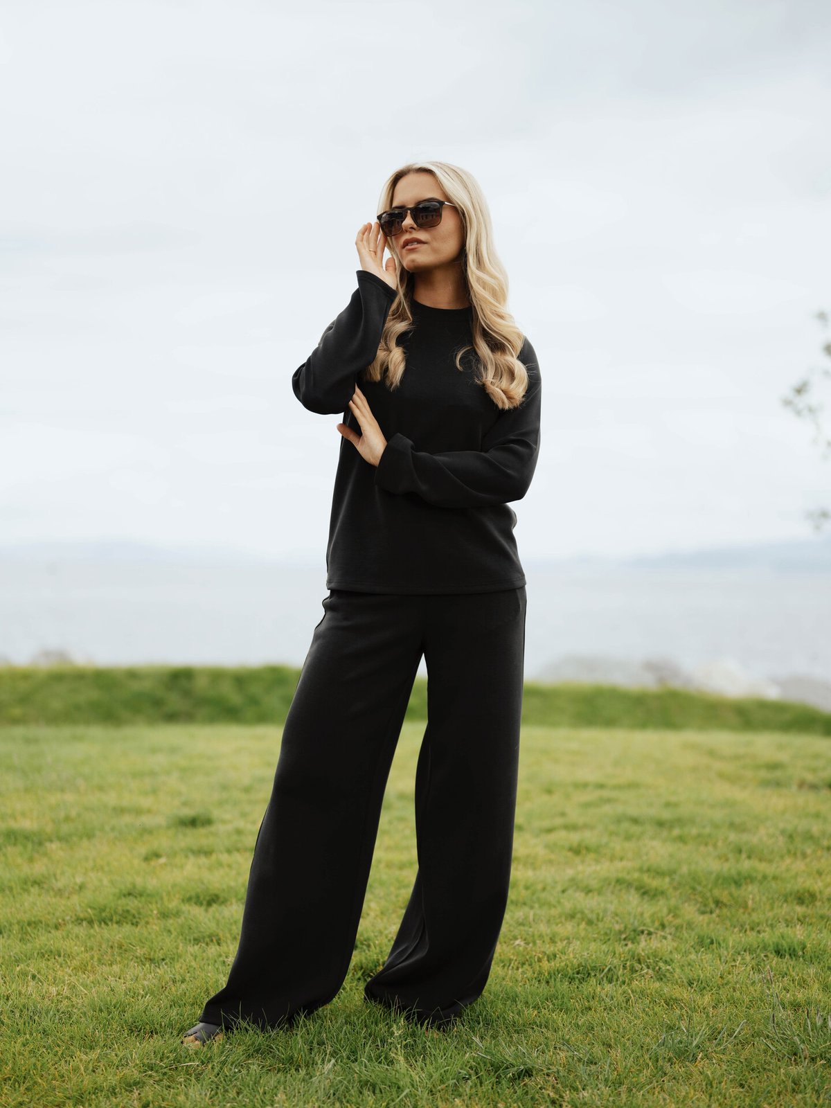 Selected Femme Tenny-Blue High Waist Pant Black