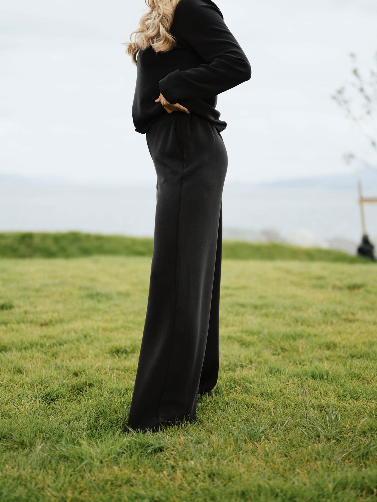 Selected Femme Tenny-Blue High Waist Pant Black