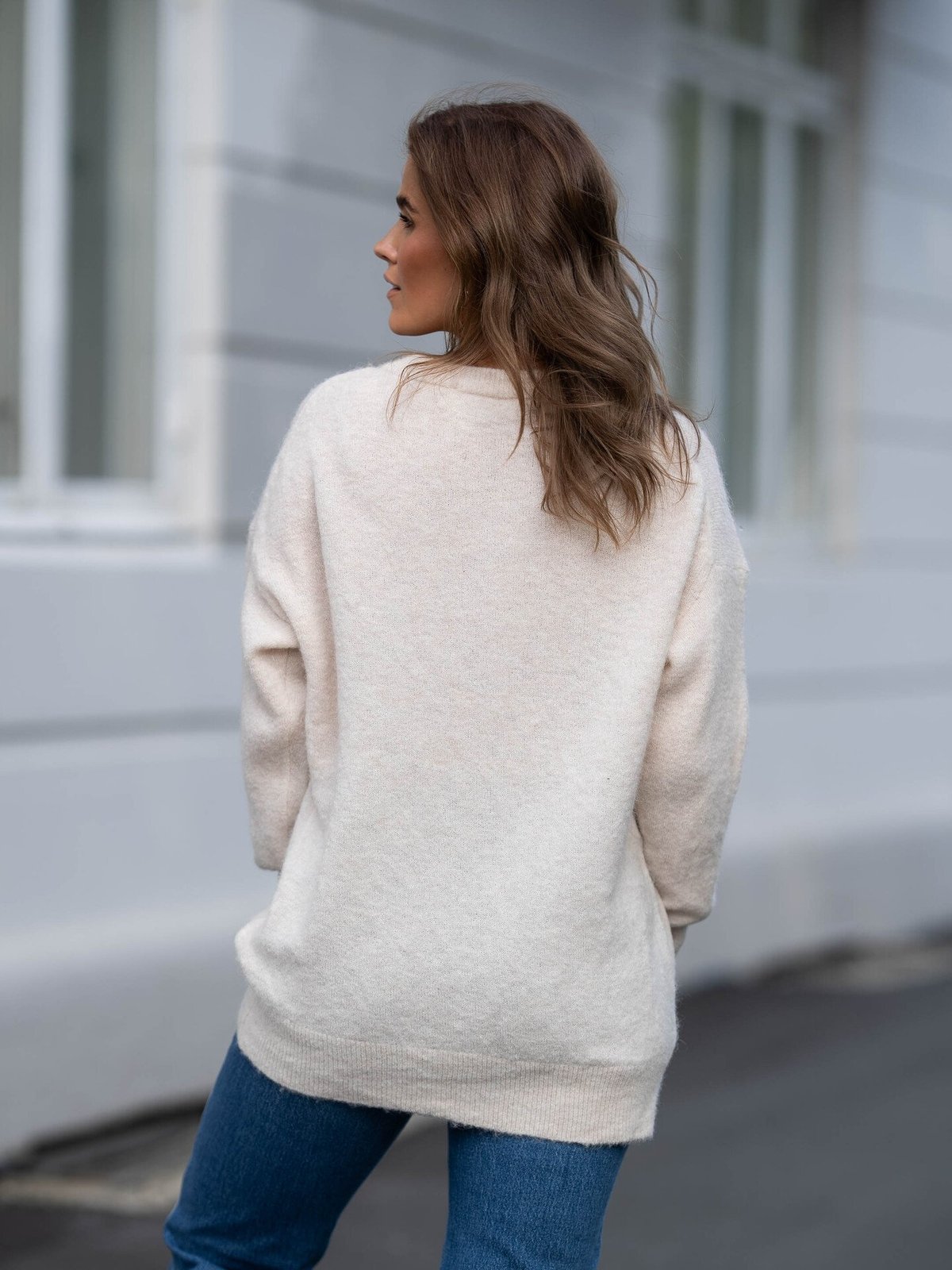 Selected Femme Sia Ras Long Sleeve Knit Long Cardigan Birch