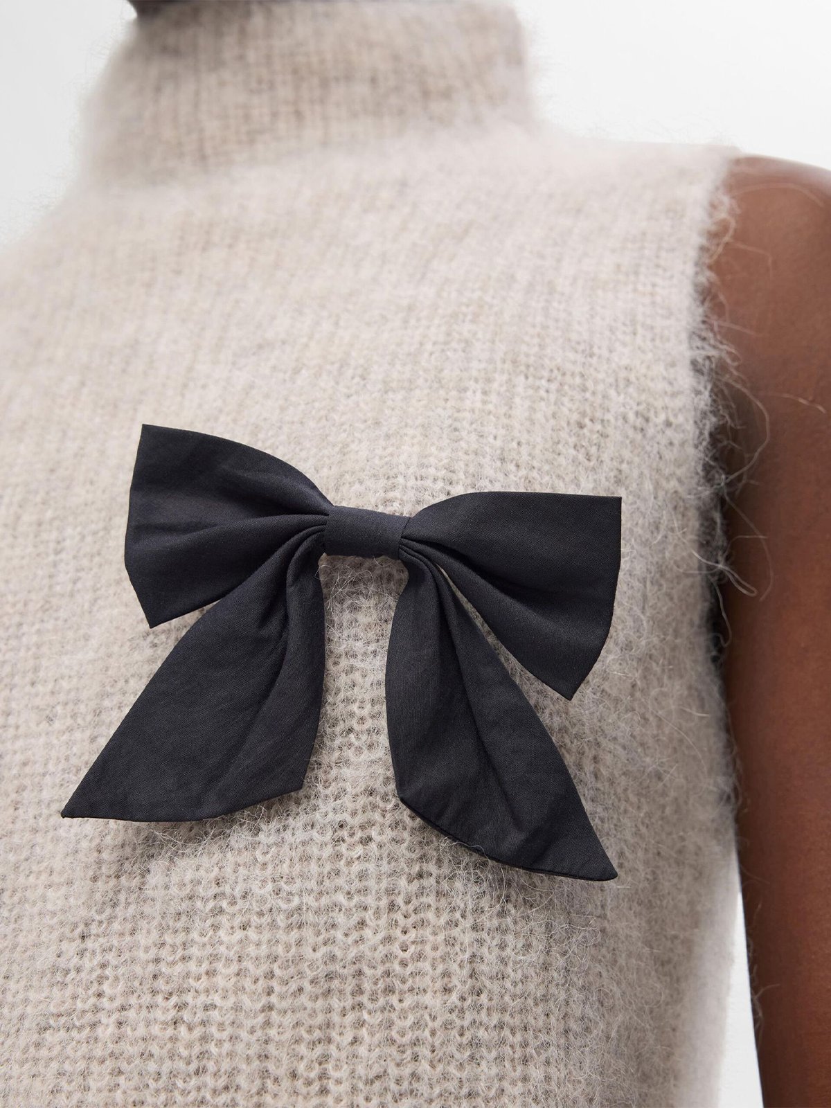 Selected Femme Line Bowclip Black