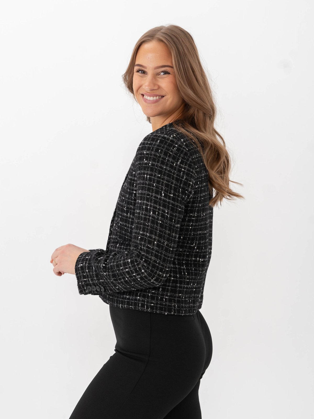 Selected Femme Wilma Long Sleeve Short Blazer Black