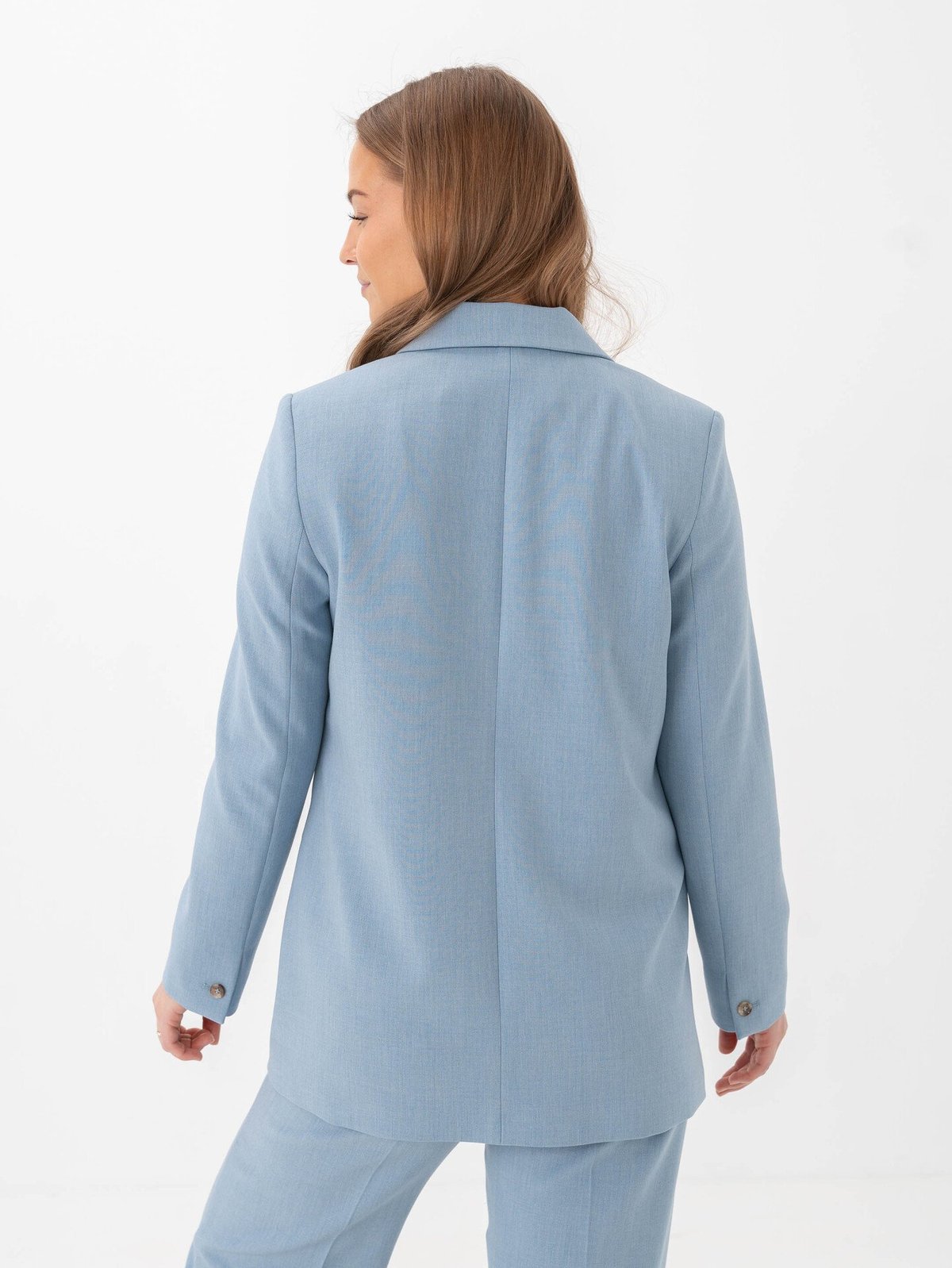 Selected Femme Rita-Freia Long Sleeve Long Blazer Endless Sky