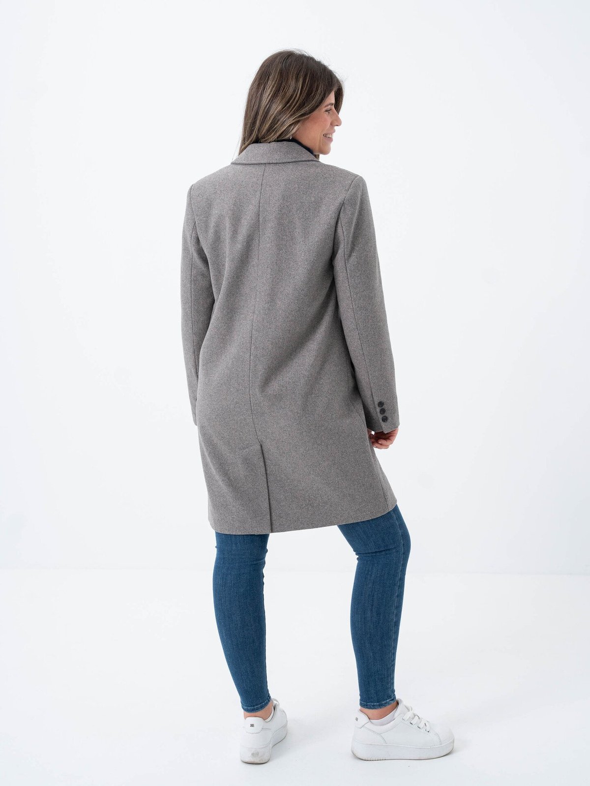 Selected Femme New Alma Wool Coat Steel Grey