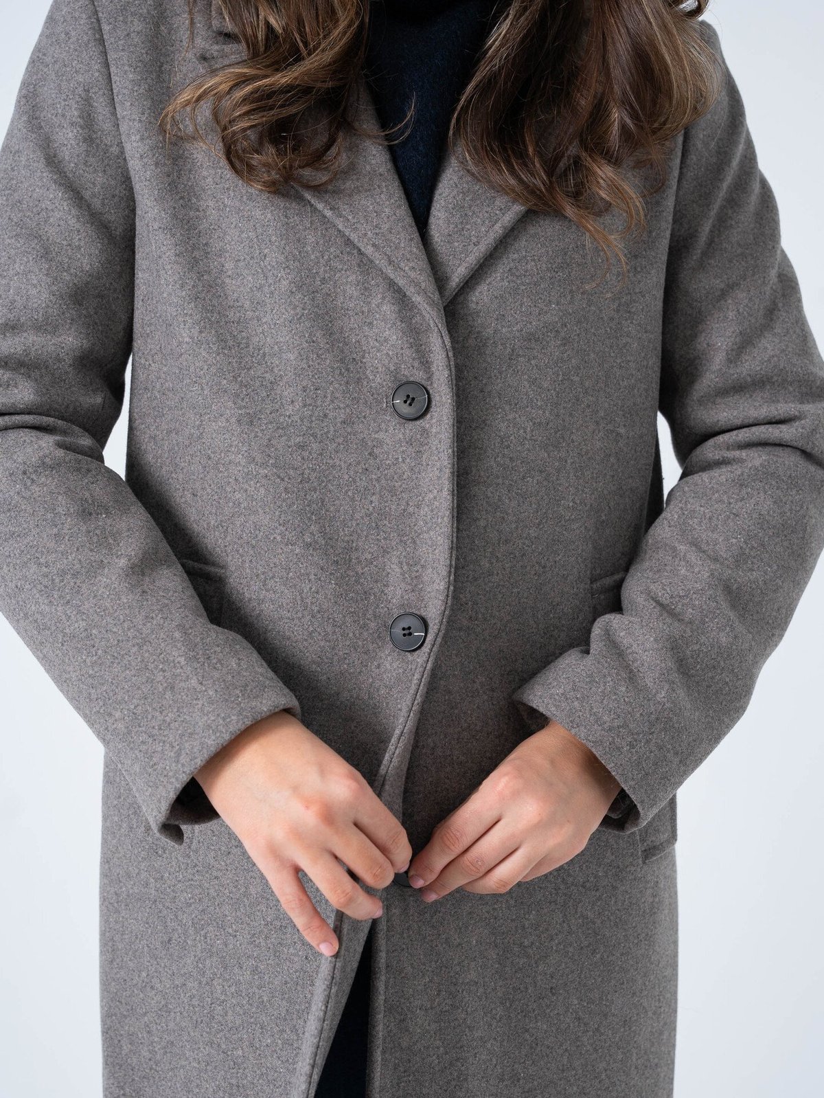 Selected Femme New Alma Wool Coat Steel Grey