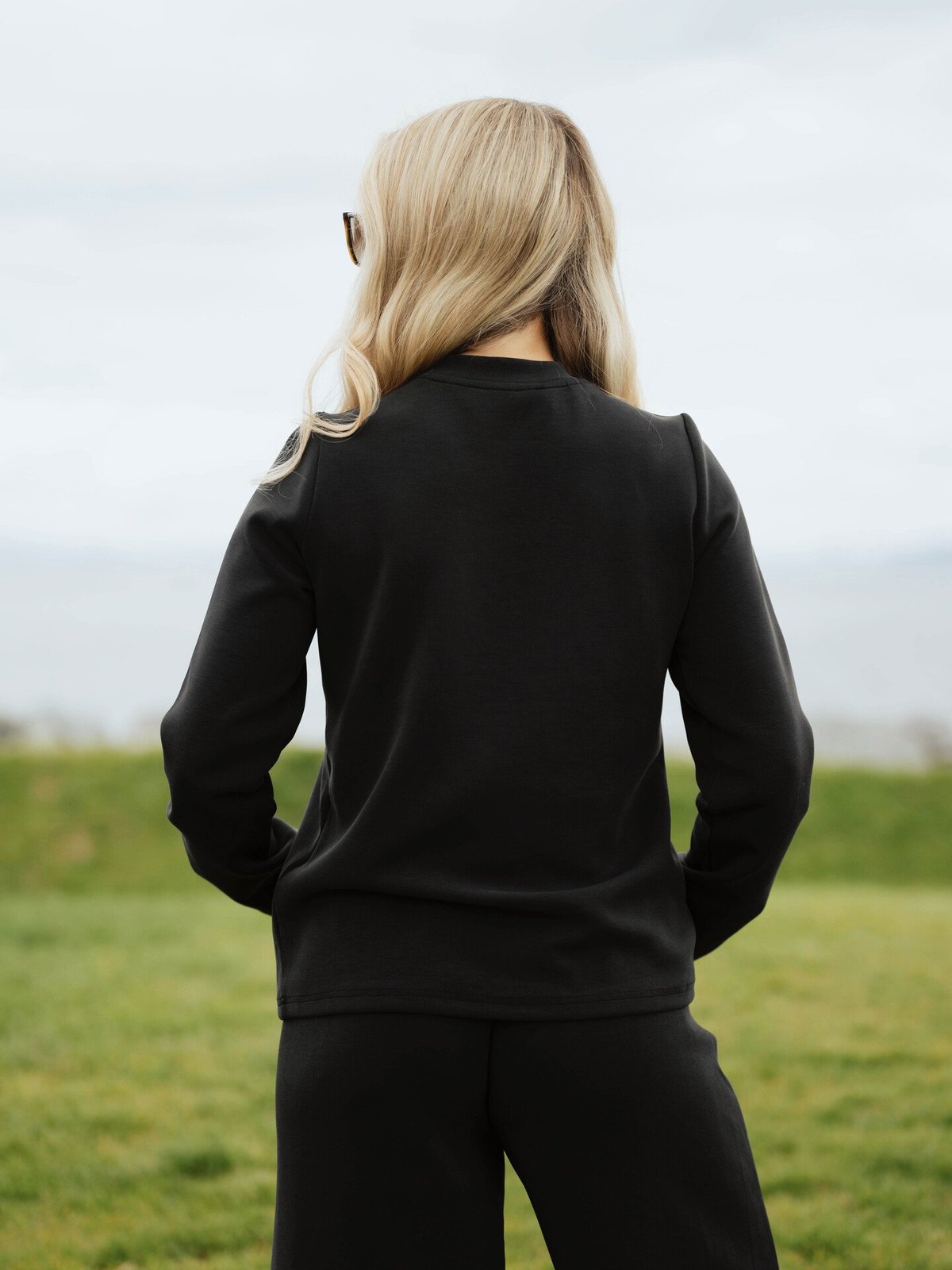 Selected Femme Tenny Long Sleeve Boxy Tee Black