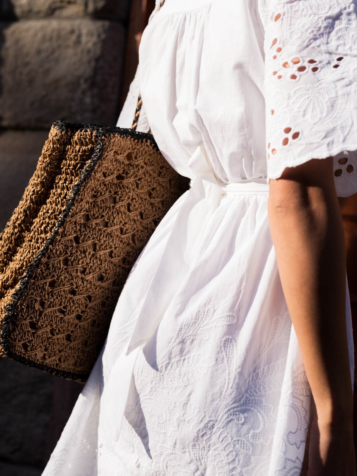 Selected Femme Dahlia Short Sleeve Short Broderi Dress Bright White