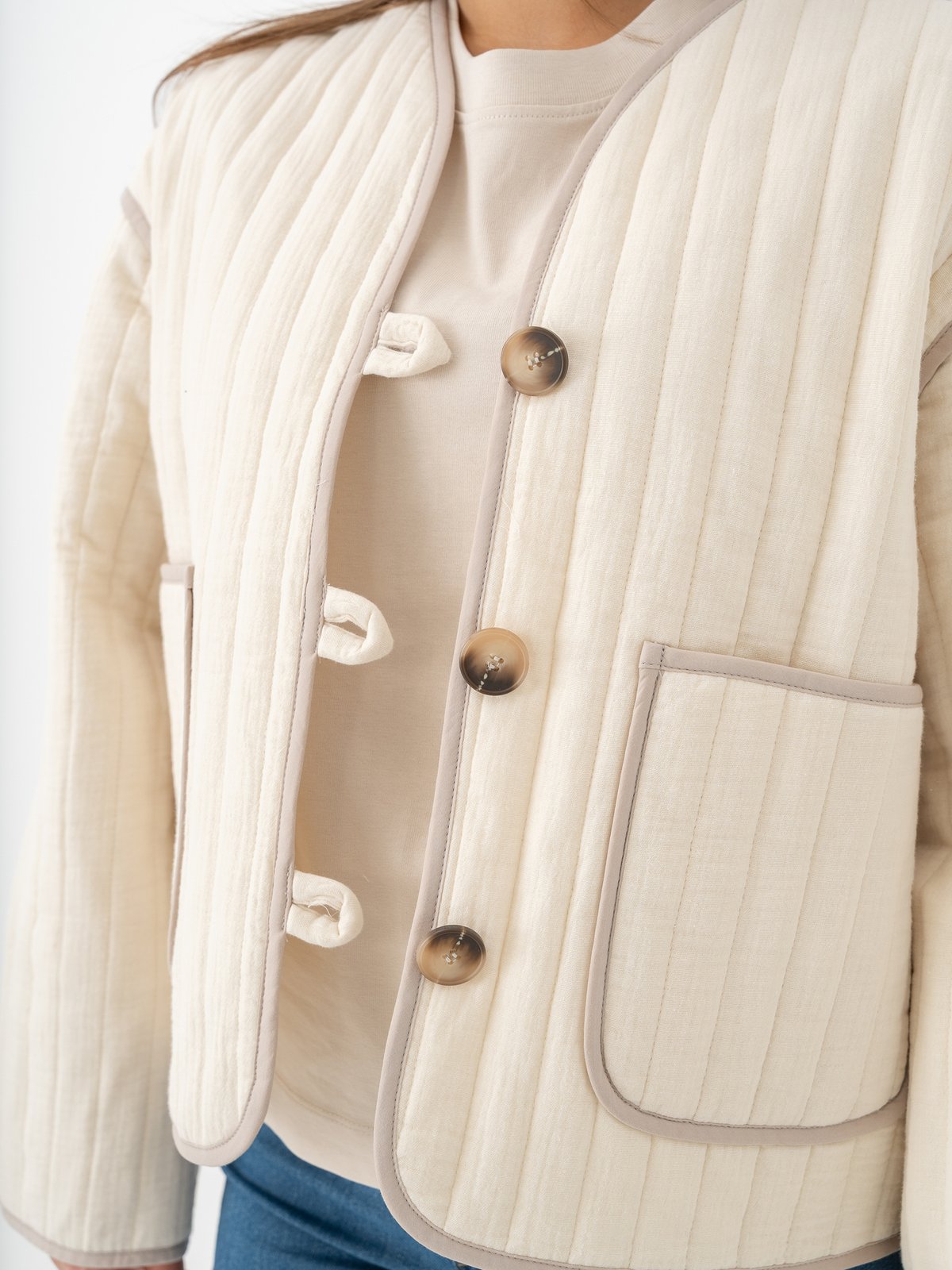 Selected Femme Linn Quilted Jacket Birch